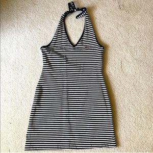 NWT Ralph Lauren Polo Jeans Co striped halter dress medium